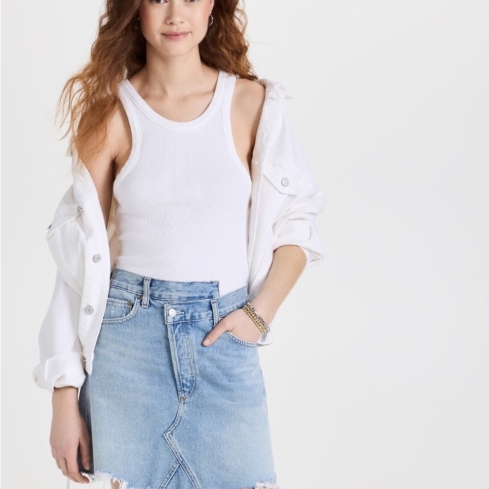 Agolde White Tank Top